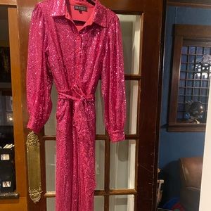 Pink sequin jumpsuit!
